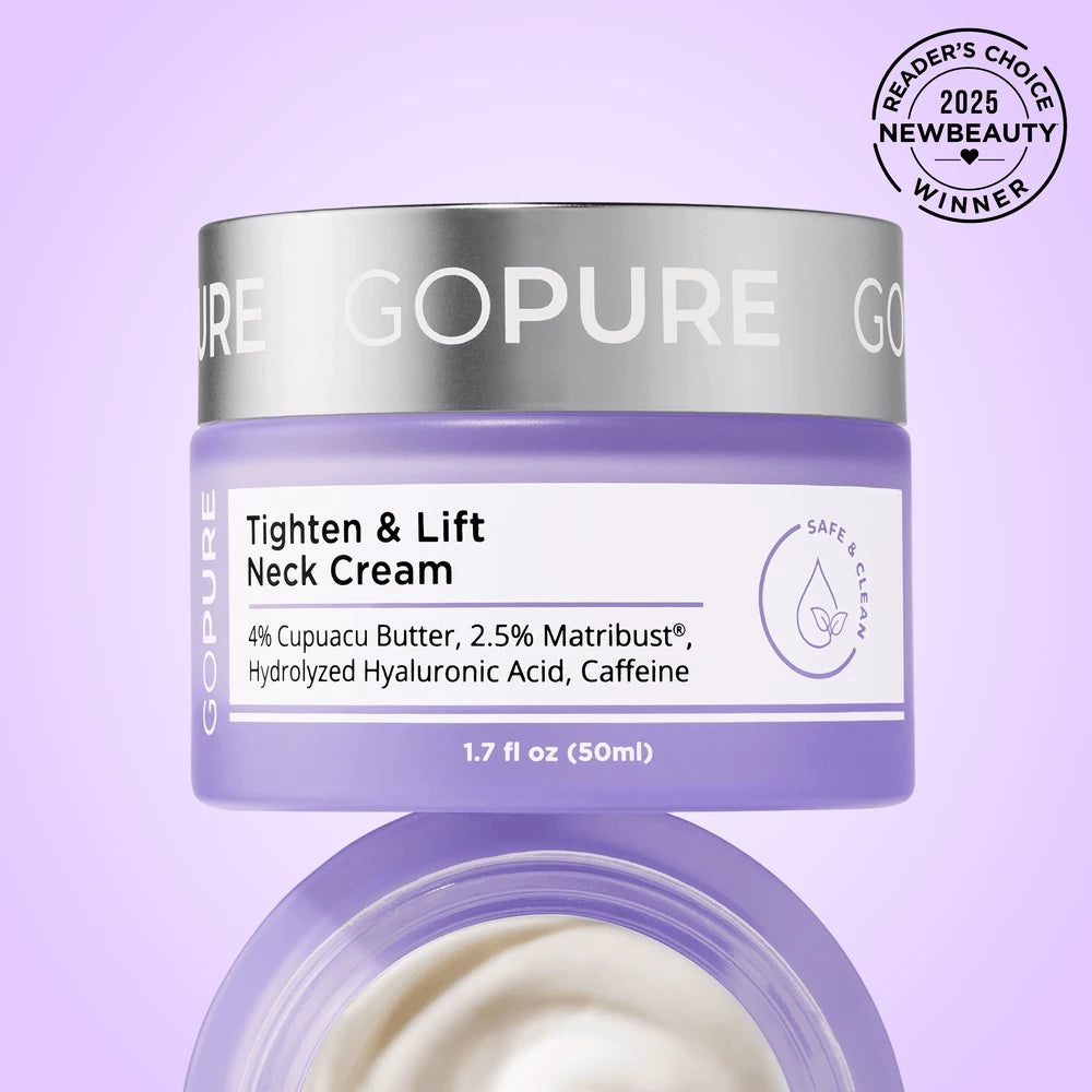 goPure Tighten and Lift Neck Cream, official product photograph